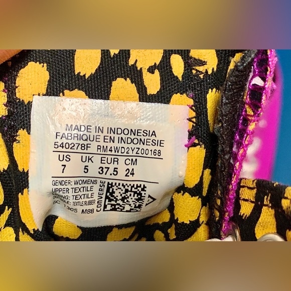 Women’s 7 EU 37.5 Converse All Star Chuck Taylor Double Tongue Patterned Shoes - Picture 3 of 16